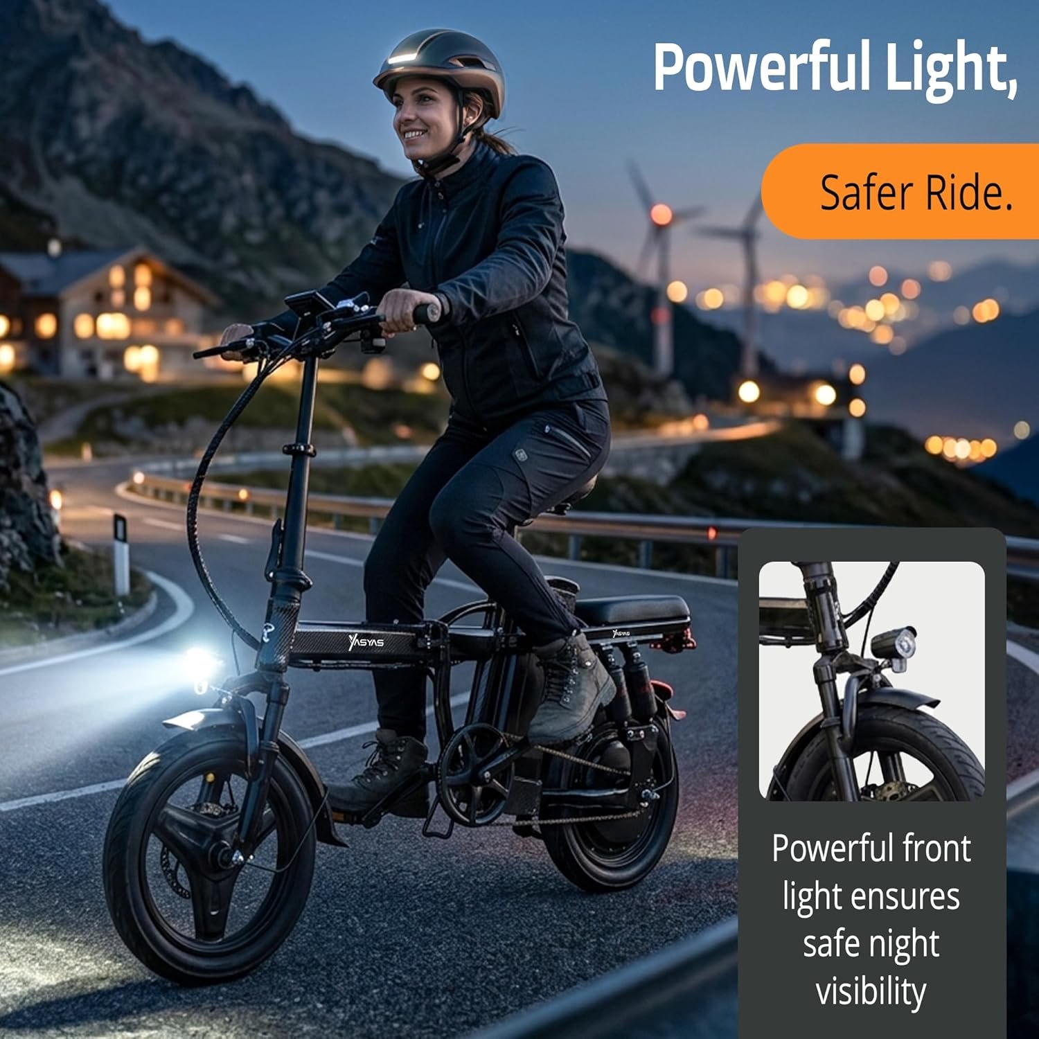 Folding Electric Bike for Adults, 14" Electric City Bike with 48V 12Ah Battery, Pedal Assist & Throttle, Dual Suspension, Disc Brakes, Anti-Theft Lock, Compact Commuter E-Bike – Little Beast X - Image 6