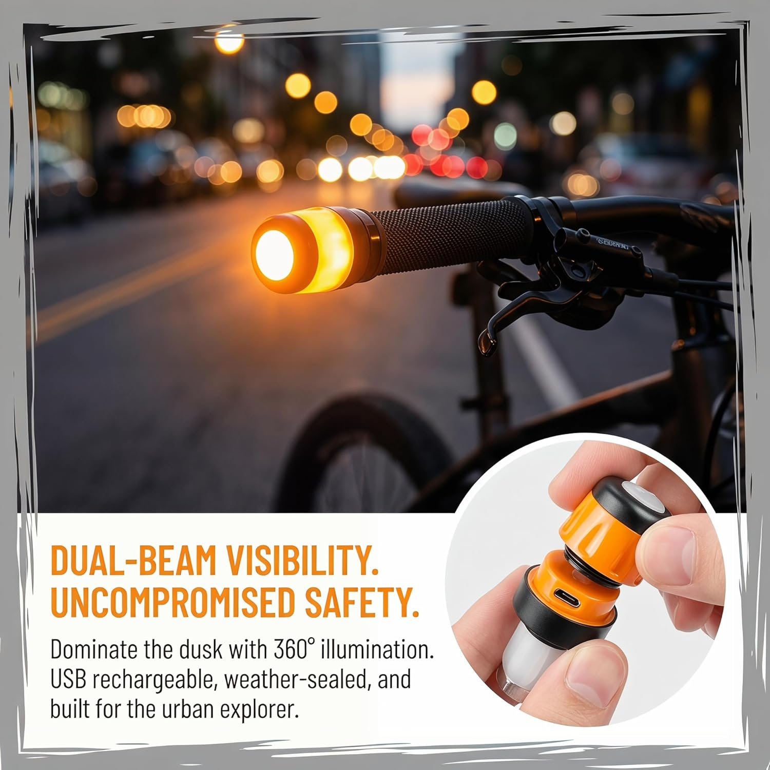 LED Handlebar Light, LED Turn Signal Retrofit Kit for E-Scooters, Rechargeable Bicycle Turn Signals, Waterproof Handlebar Indicators, Universal Turn Signals for Electric Scooters and E-Bikes - Image 2