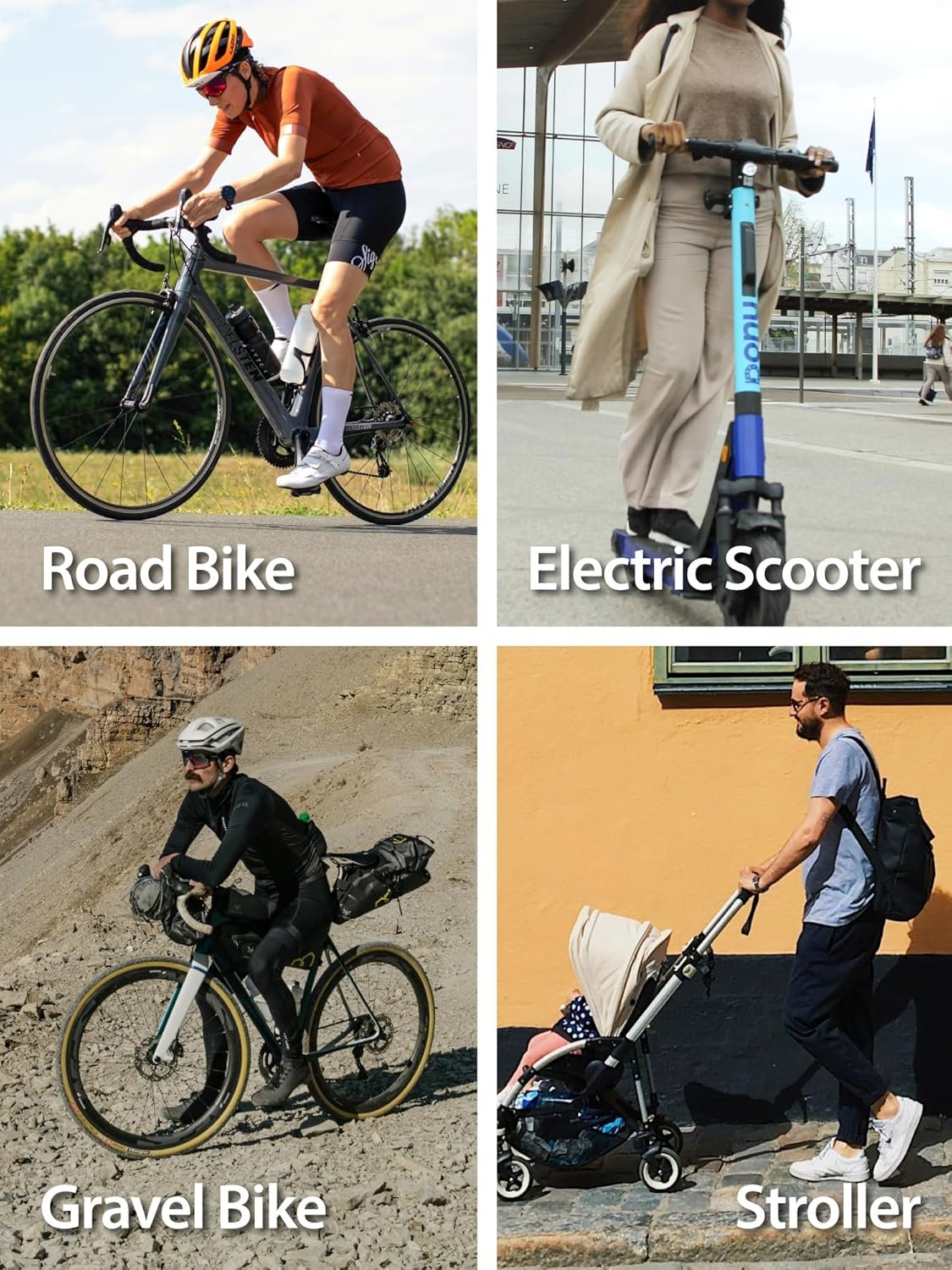 Bone Bike Tie 6 Pro-Pack, Bicycle Phone and Charger Mount for Stem, Scratch-Free & Shock-Absorbing Silicone with Dual-Strap Protection, Cycling Phone Holder for 4.7"–7.2" Smartphones and Power Banks - Image 6