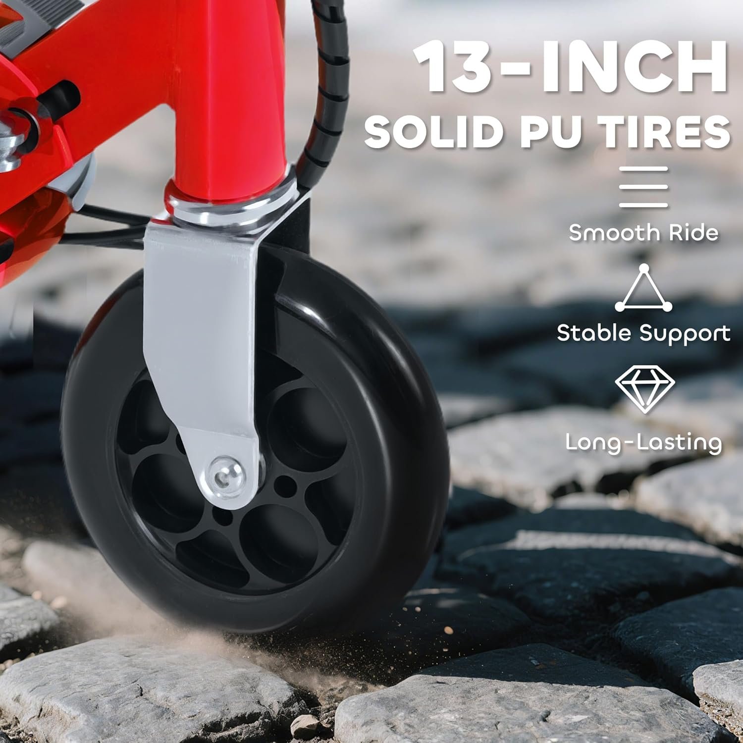 HOMCOM Electric Scooter for Kids, Folded Powdered Scooters for Ages 7-12 Years w/ 120W Motor, Up to 10km/h, 8km Range, Adjustable Ride on Toy - Image 5