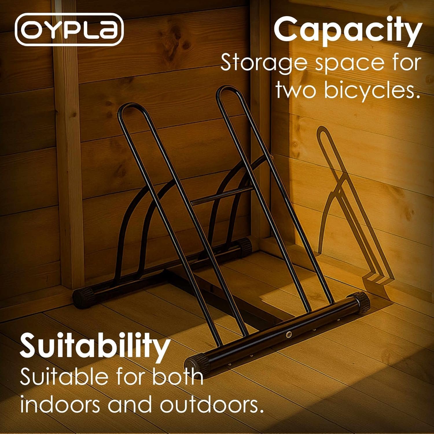 Oypla Double Heavy Duty Bike Bicycle Floor Parking Stand Holder Storage Rack - Image 4