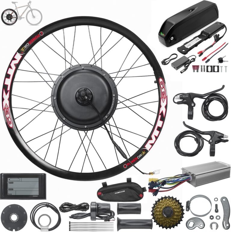48V 27.5 Inch Rear Wheel 30A Controller E-Bike Conversion Kit MTX Rim, and 48V 13ah ebike Battery,Electric Bicycle Motor Kit with LCD Display & PAS,Waterproof cable for Mountain Bike DIY