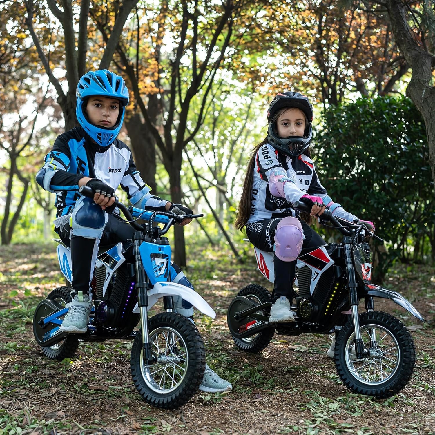 EVERCROSS EV12M PRO Kids Ride On Motorcycle, Electric Motorcycle with 300W Motor, 11.18Miles Long-Range, 12'' Pneumatic Tire, Bluetooth Music, Colorful Lights, Motor Cross for 110cm+ Height - Image 7