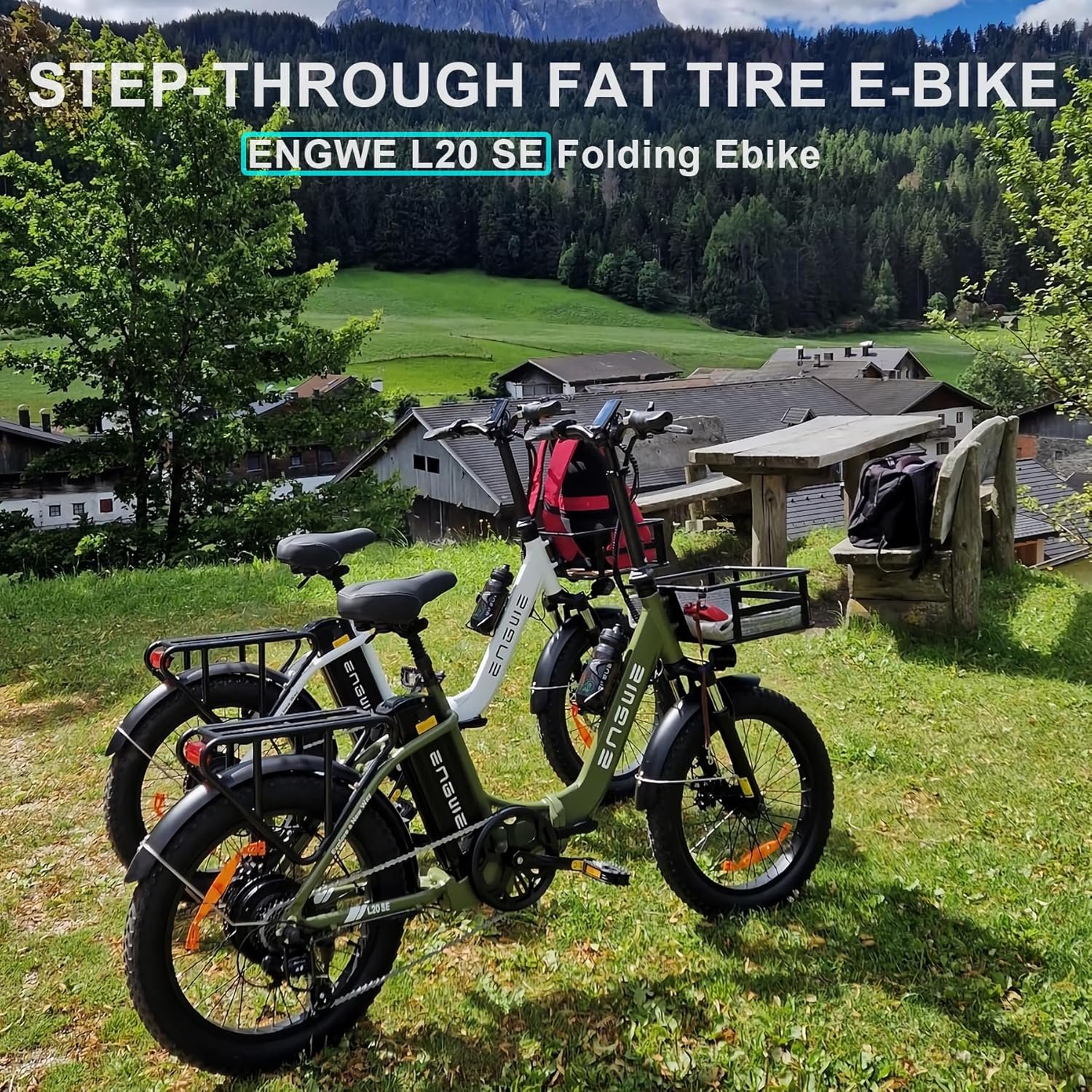 ENGWE Electric Bike for Adults 20" Foldable Electric Bicycle Trekking Step-through City E-Bike 36V 15.6Ah Removable Battery - Image 2