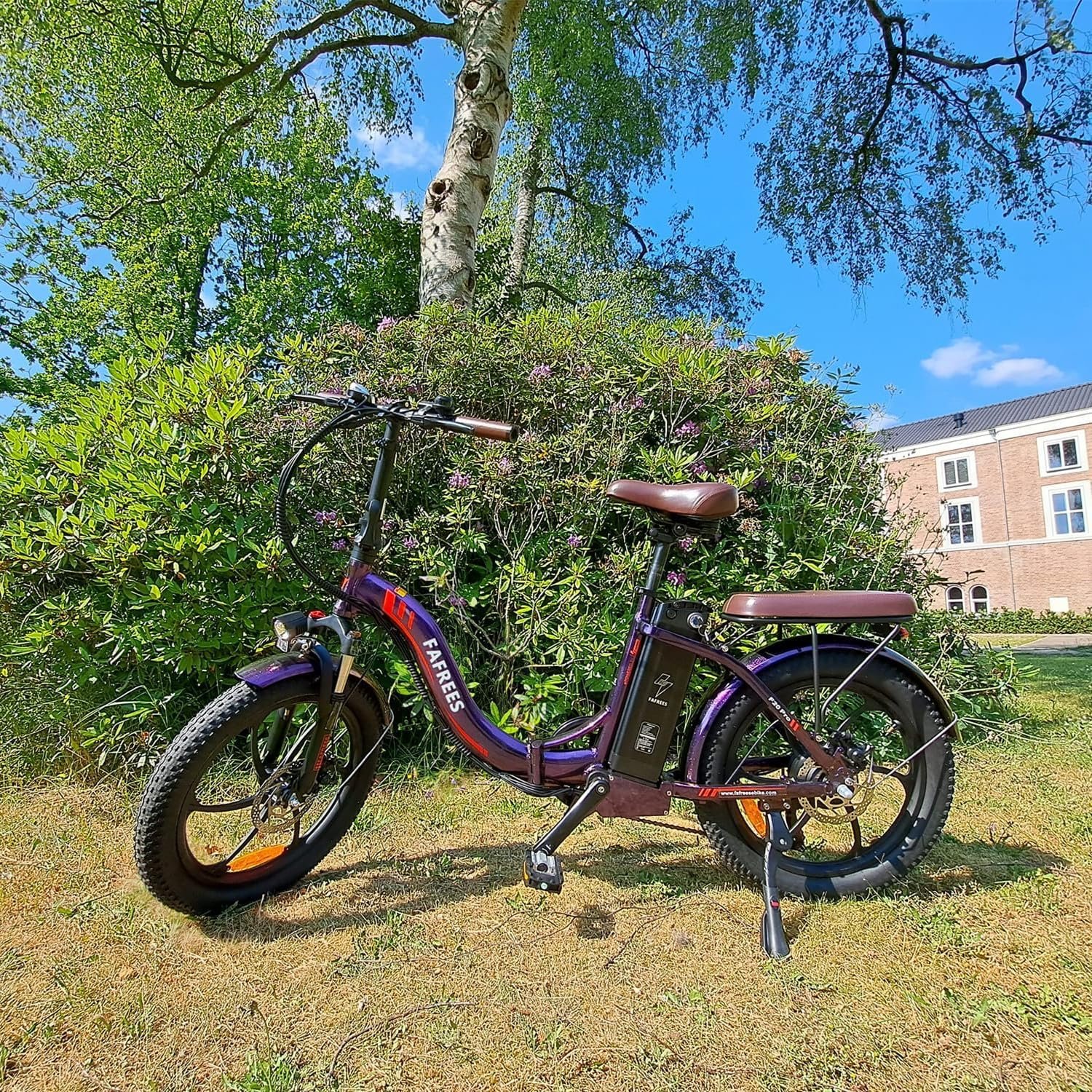 Fafrees F20 PRO Electric Bicycle, 20 * 3.0-inch Women Men Folding Electric Bike, 250W Electric Mountain Bike, 15.5mph, Low-Step Aluminum Alloy Frame, Range 90-120km - Image 2