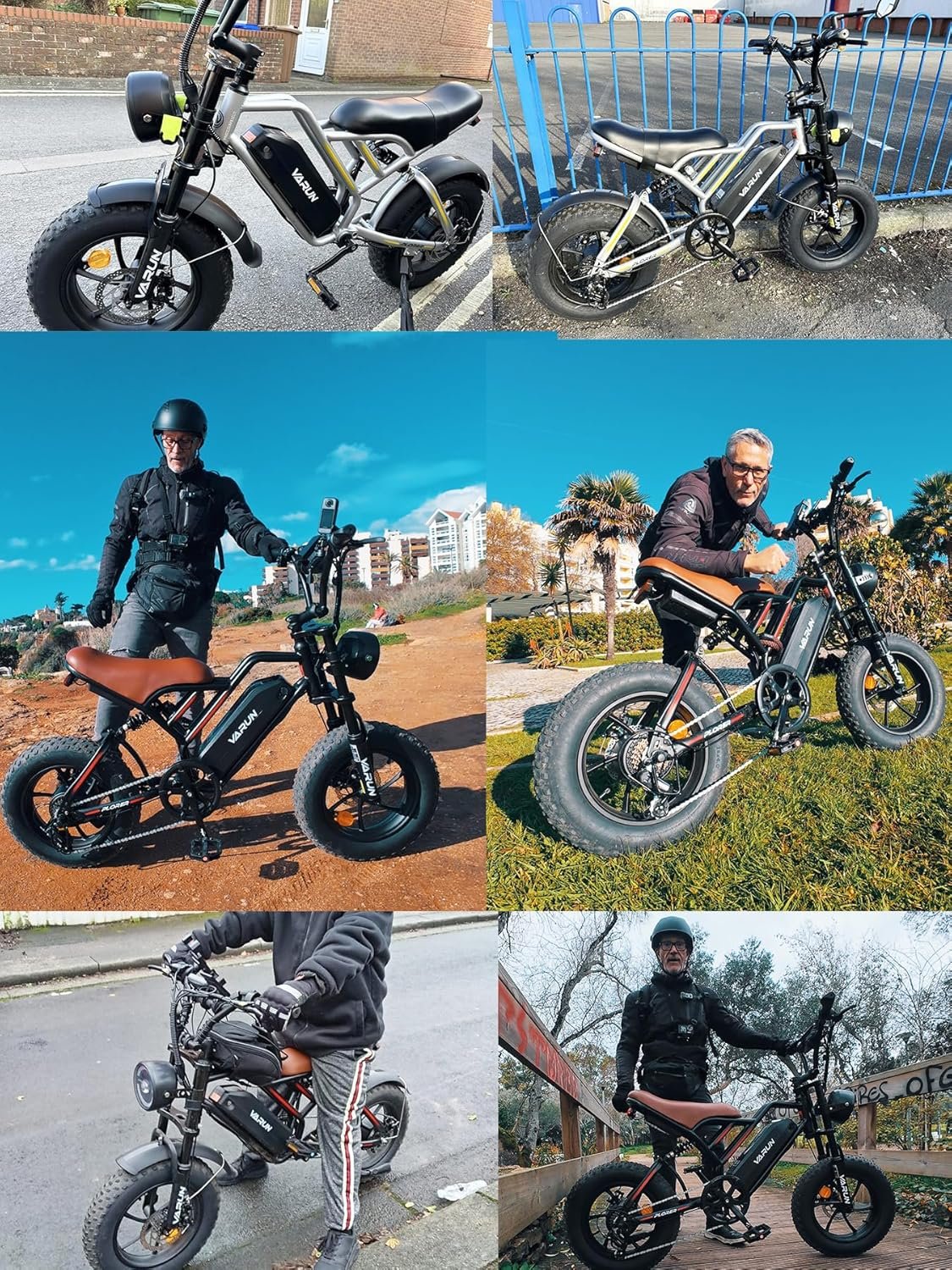 VARUN Electric Bike, Max 100KM EBike, 48V 13Ah Removable Battery, All-Terrain Electric bicycle, 5 PAS LCD Display, Dual Suspension, LED Indicators, 16" x 4.0 Fat Tire for Teens & Adults - Image 9