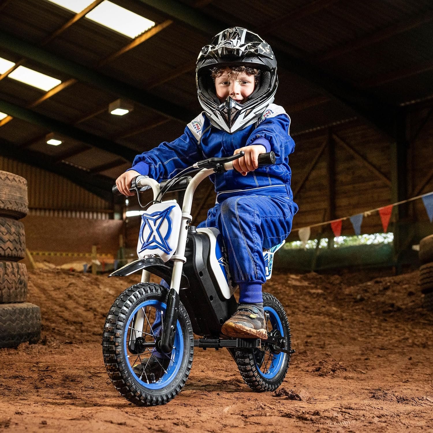 Cobolt Kids Electric Motorbike, 150W Motor 8/16 km/h Speed Modes, 14.4V Lithium Battery, Handbrake, Padded Seat and Mudguard, Motorcycle Gift For Kids Age 6+ - Image 2