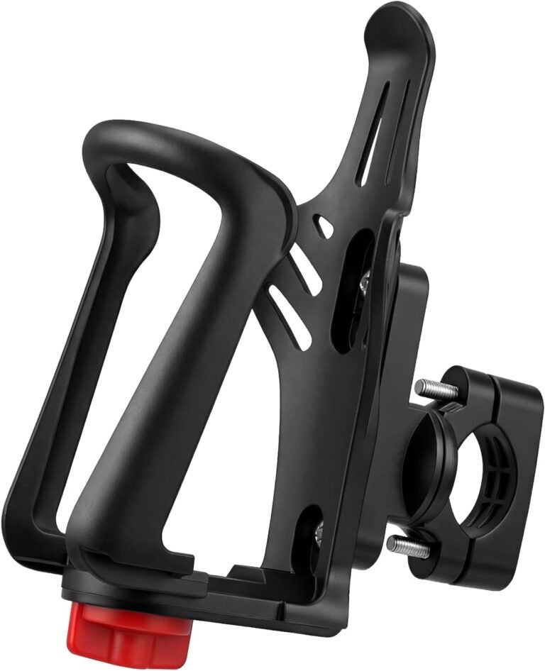 Adjustable Bike Bottle Holder, Bicycle Water Bottle Cage, For 48-71mm Bottles, 22-32mm Frame & Handlebar, 360 Degree Rotatable Cup Holder, Water Bottle Holder for Bicycle Motorcycle Stroller