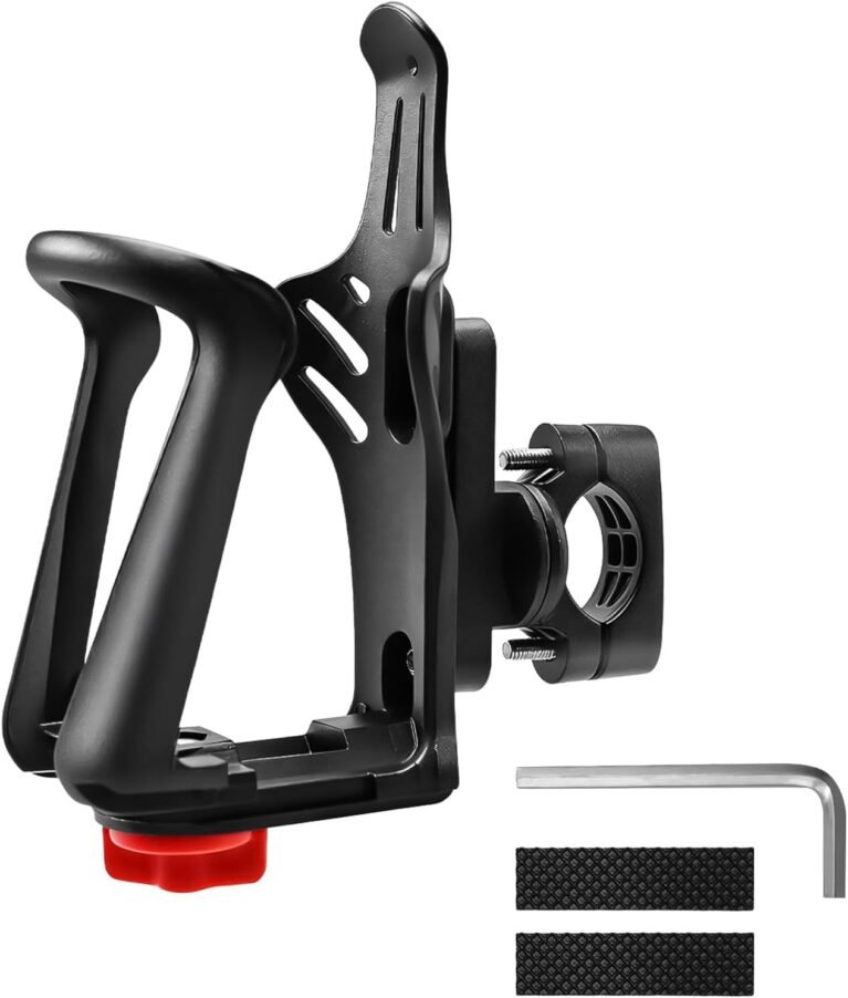 Adjustable Bike Water Bottle Holder, for 48–71 mm Bottles, 360° Rotatable Bike Bottle Holder with Screw Tool, for Handlebars & Frames, Bike Bottle Cage Accessories for Bicycle, E-Bike, Motorcycle