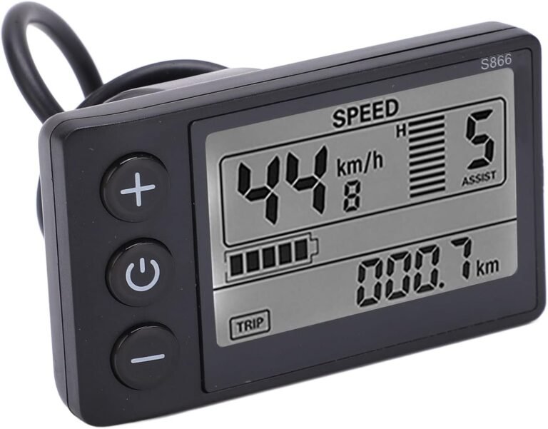 Annadue S866 Electric Bicycle LCD Display Meter, 24V 36V 48V Waterproof Bike Display Meter Control Panel, Wireless Bicycle Speedometer Odometer, GPS Bike Computer