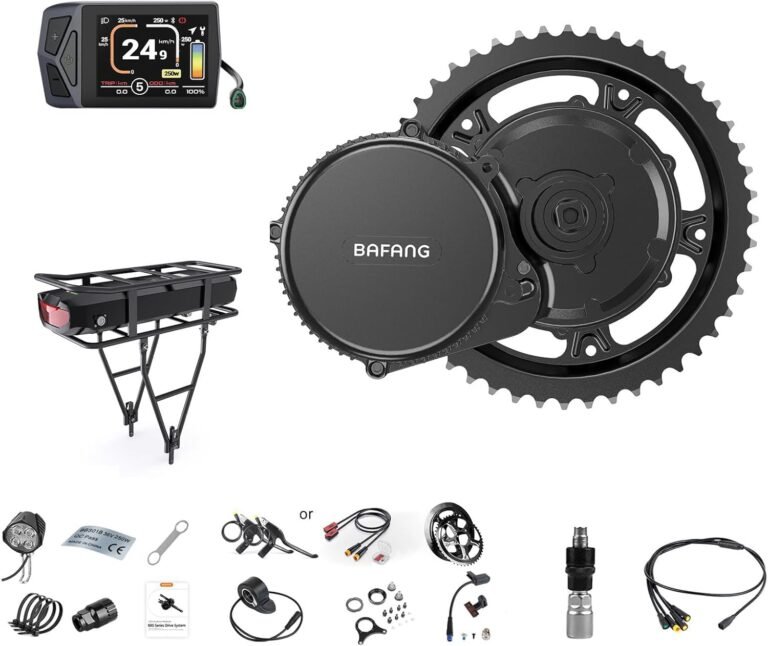BAFANG 36V 250W Ebike Conversion Kit - BBS01B Mid Drive Kit with 44T Chainring & EKD01 Display & Optional Battery, Compatible with 68-73mm Bottom Bracket MTB