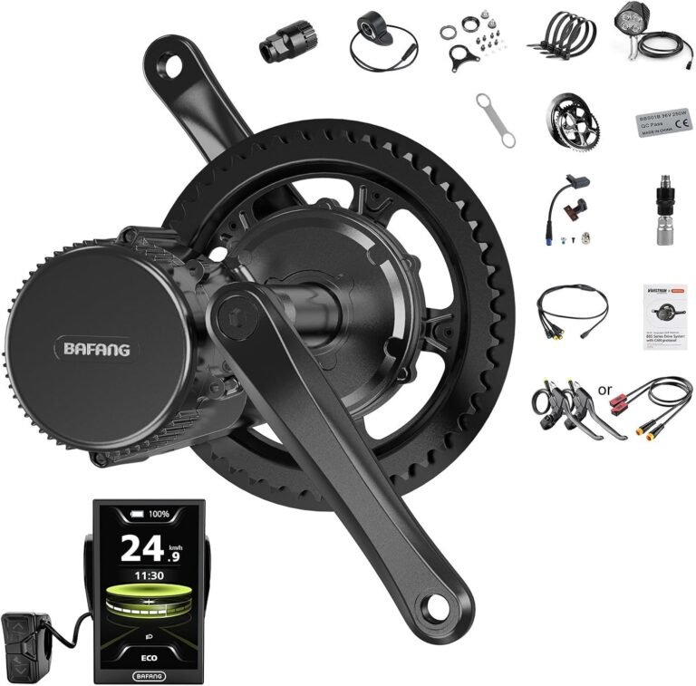 BAFANG 36V 250W Mid Drive Kit BBS01B CAN Bus Electric Bike Conversion kit DPC010 Display & 44T Chainring & Optional Battery for BB68-73MM Bike DIY Ebike Kit