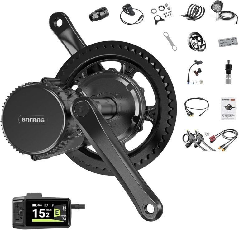BAFANG BBS01B Mid Drive Kit 36V 250W Mid Motor Ebike Conversion Kit DPC080 Display and Optional Battery (CAN Bus) DIY Ebike Kit for BB68-73MM Mountain City Bike