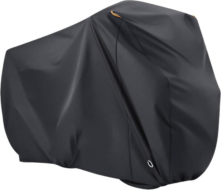 BEEWAY Bike Cover for 2 Bikes, Waterproof Bicycle Cover for Outside Storage - 210T Polyester with Pu Coating Bike Rain Cover for Mountain Road Bike 210x110x95cm