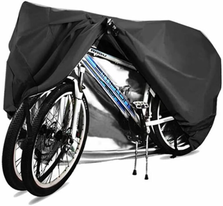 Bike Covers for 2 or 3 Bikes, 2XL Size Outdoor Waterproof & Anti-UV Bicycle Covers with Lock Hole for Mountain Road Electric Bikes