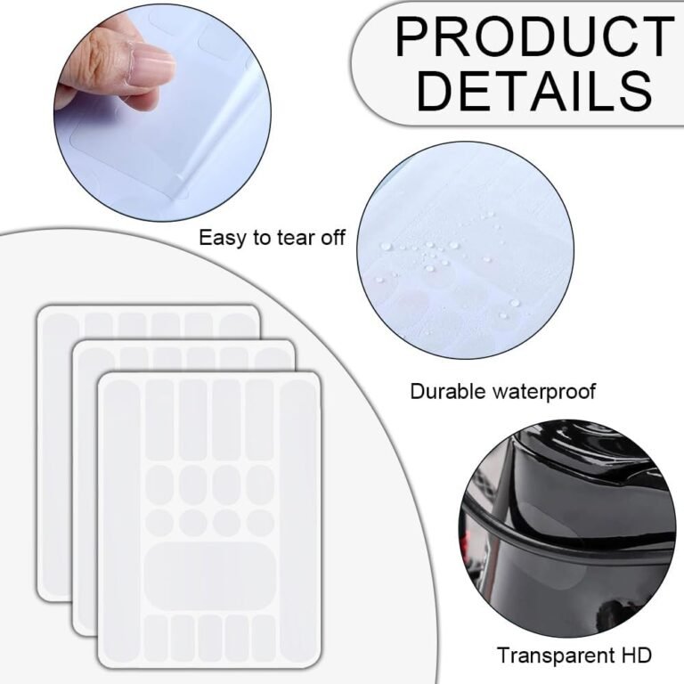 Bike Frame Protector Film Transparent - 3 Pack - Scratch and Shock Proof Stickers for Mountain Bike, Road Bike, Electric Bike