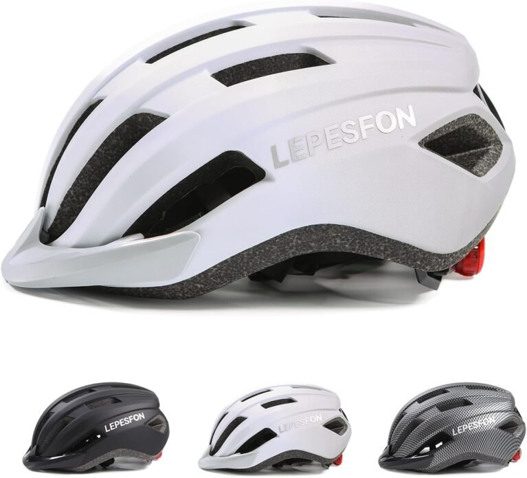 Bike Helmet Men Mountain Bike Helmet Women Adjustable Lightweight Breathable MTB Road Helmets Adults LEPESFON with Visor for Commuting 56-61cm