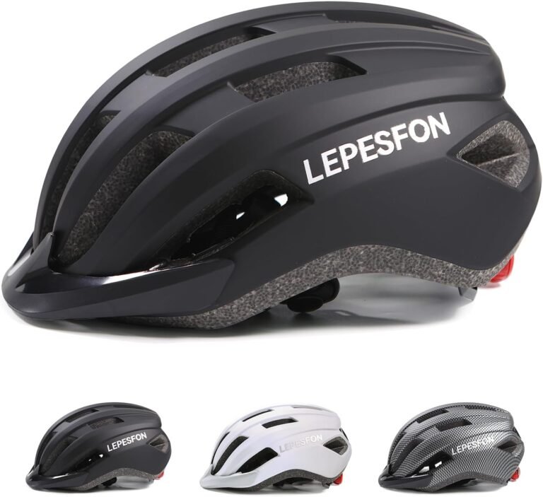 Bike Helmet Men Mountain Bike Helmet Women Adjustable Lightweight Breathable MTB Road Helmets Adults LEPESFON with Visor for Commuting 56-61cm