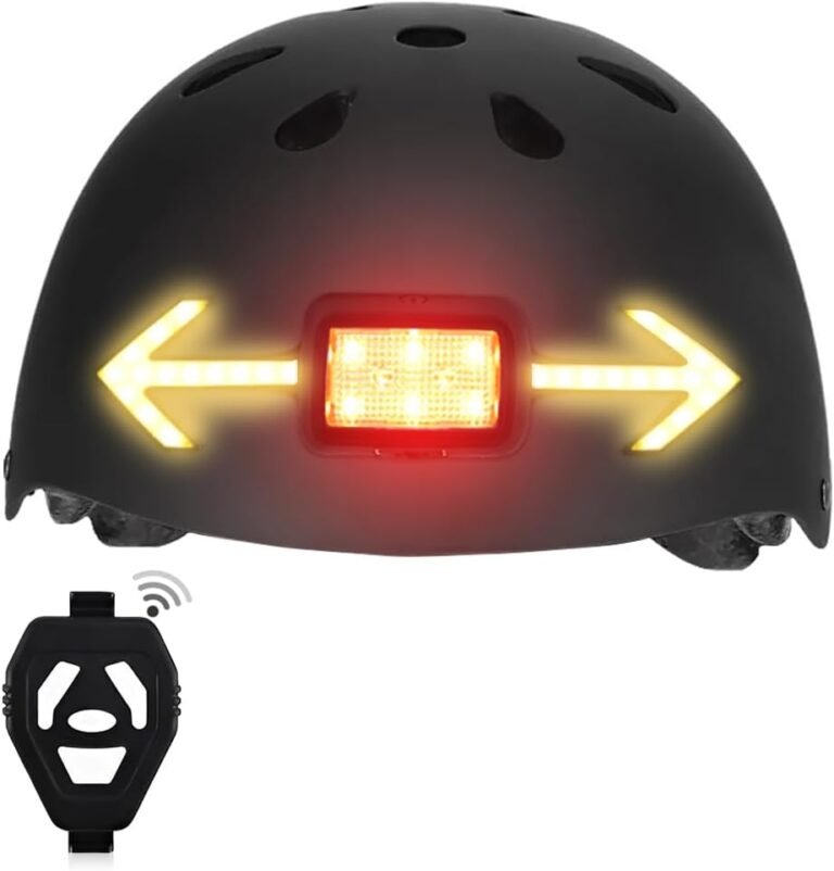 Bike Rear Light Indicator NIUAWASA - Wireless Remote Control Bicycle Helmet Turn Signal Back Lights 6 Modes Waterproof USB Rechargeable Warning Flashing Taillight