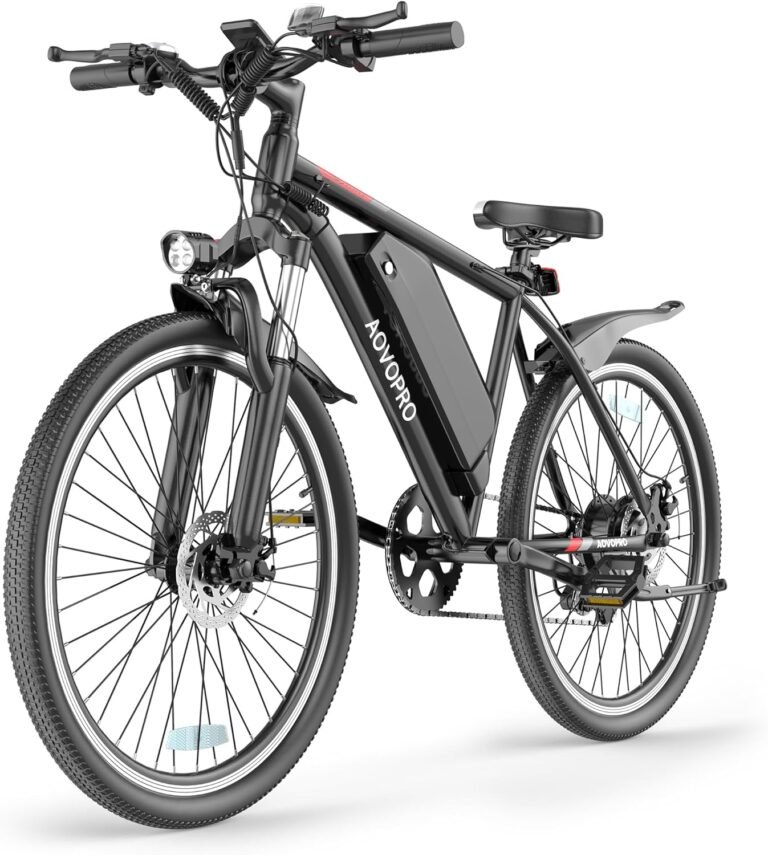 BK90 Electric Bike for Adults 26 Inch, Urban Electric Bicycle with 48V 9Ah Removable Battery & 250 Powerful Motor, 5 Pedal Assist Levels and Front Suspension E Bike for Men Women Commuter