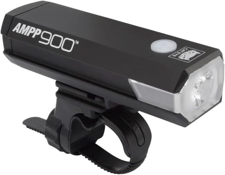 CatEye AMPP Super Bright LED Bicycle Front Lights - OptiCube Technology, IPX4 Waterproof Rated, FlexTight Easy Fit Bracket | USB Rechargeable Bike Light | Front Bike Lights | Bicycle Accessories