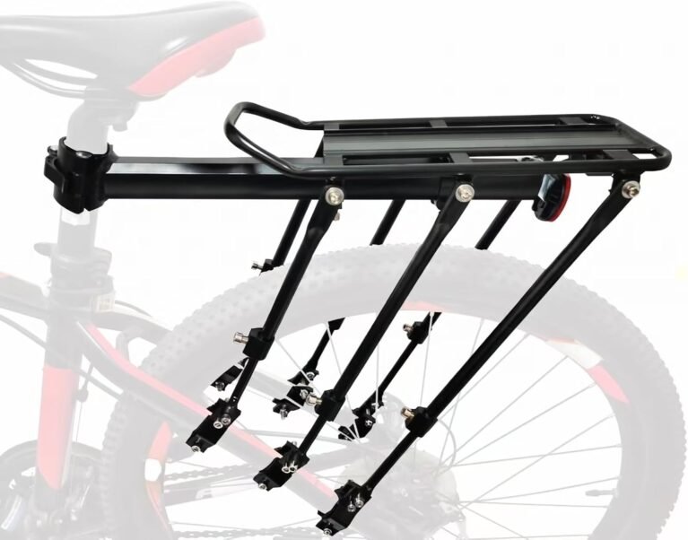 COMINGFIT 2026 Upgraded Bicycle Cargo Rack, 265lbs Heavy Duty Bike Rear Rack, 6-Leg Triple Strength Stability, 2.0mm Thickened Universal for MTB Road City Kids Fat Tire Bike (3.5"), Anti-Rub Guards