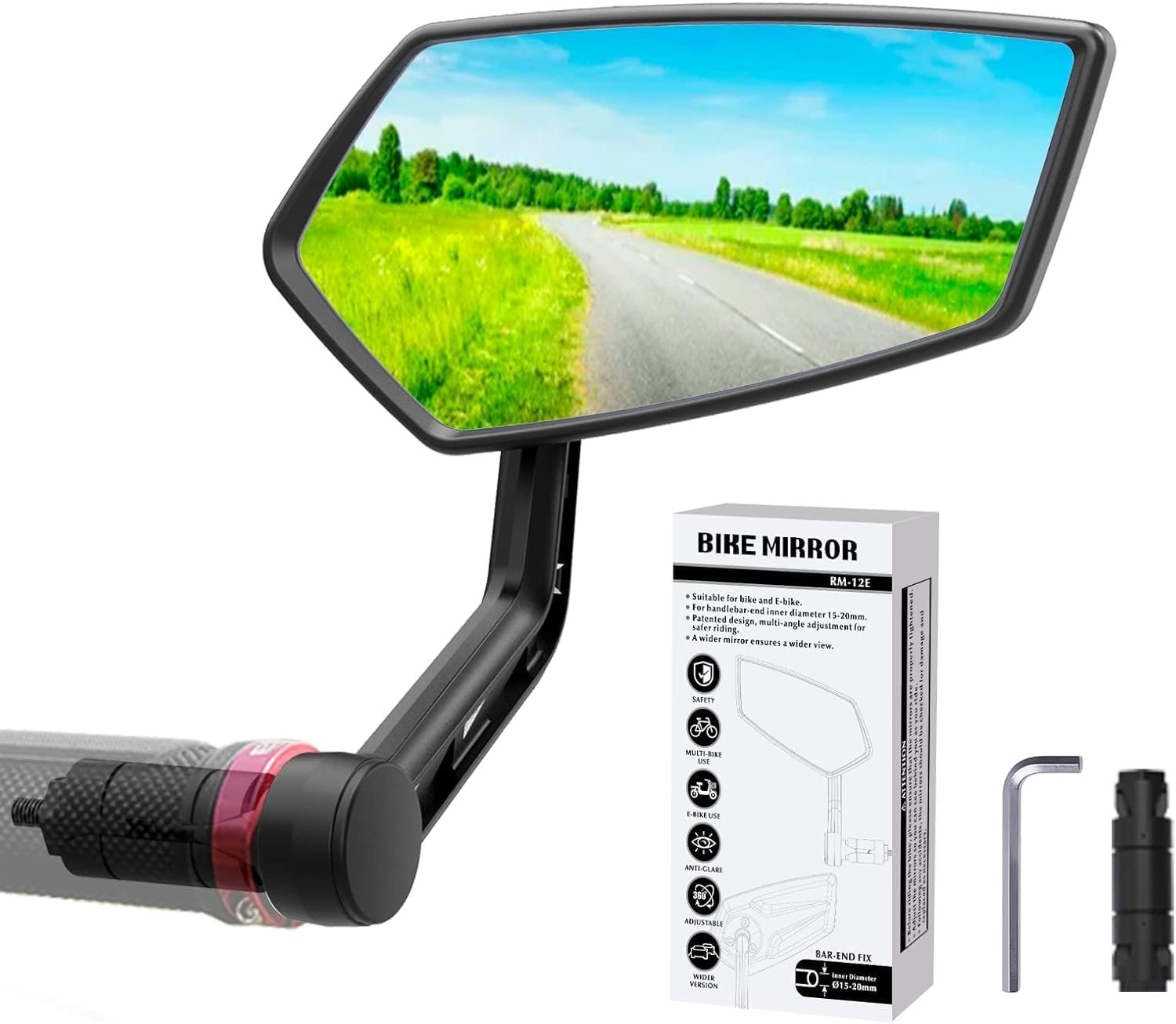 Electric Bike Accessory Heavy Duty Riding Accessory Electric Bike Mirrors for electric bike riders and smart electric mobility
