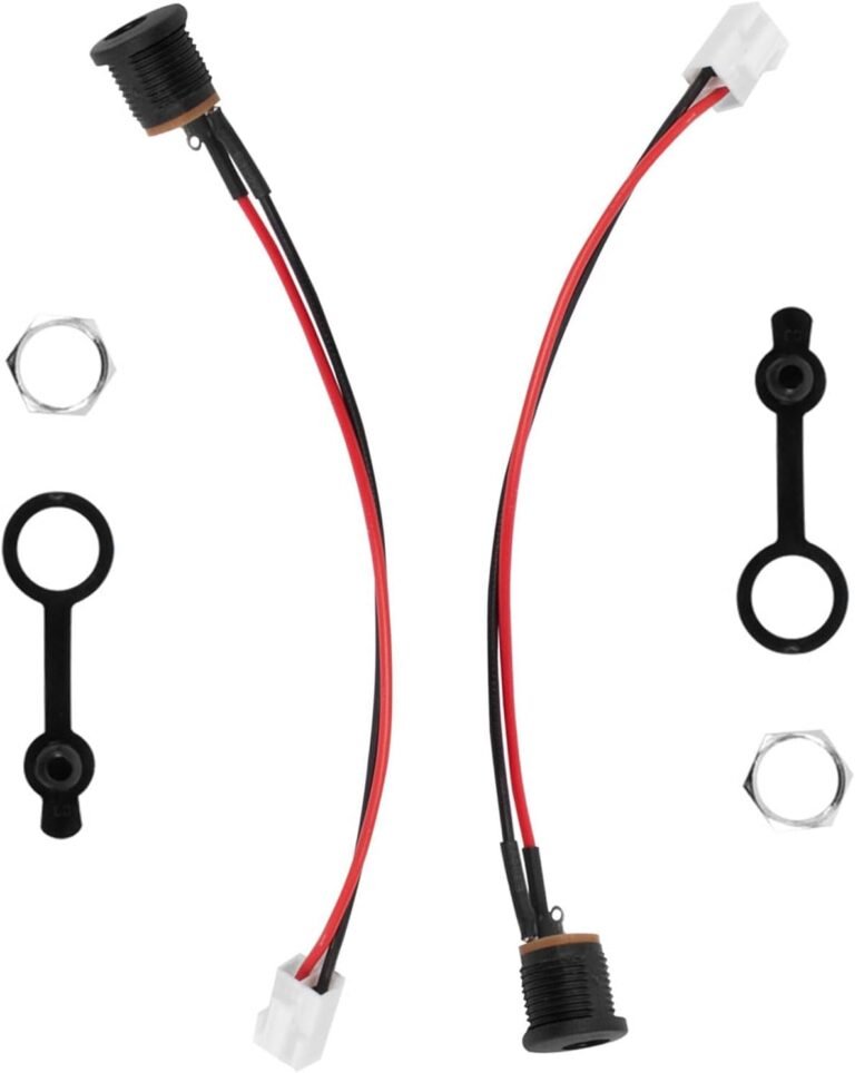 2 PCS Electric Bike Charging Port Replacement, Electric Scooter Charging Dc Port, Battery Charger Connector Socket Electric Scooter Accessories Compatible with Charging Hole DC5.5x2.1mm
