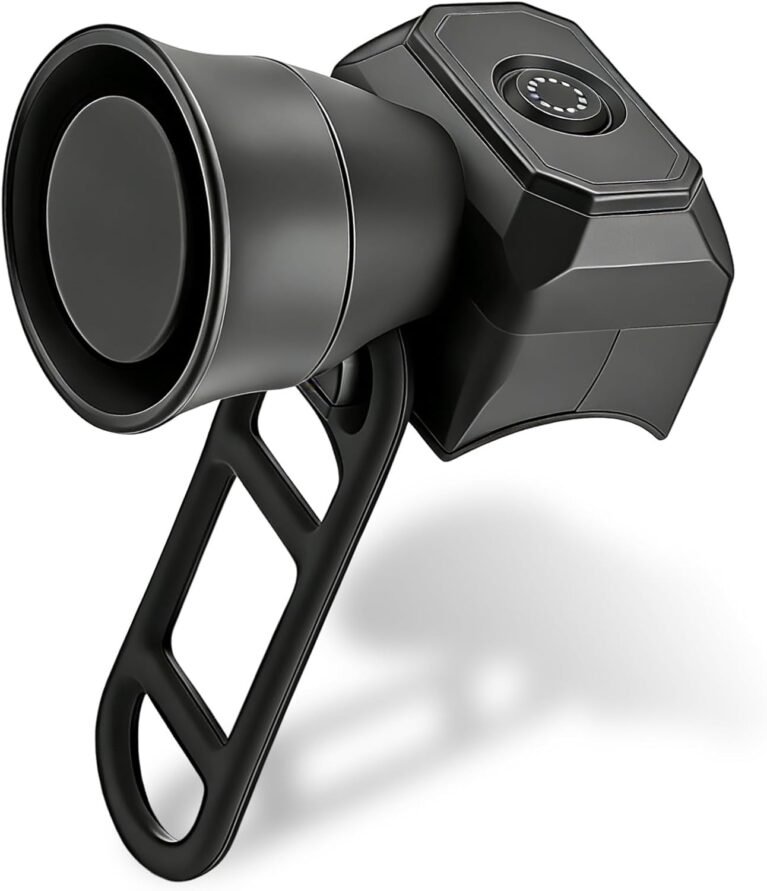 Electric Bike Horn 120bd Loud Bell with 5 Sound Modes Universal Cycling Ring Bell Waterproof Bicycle Horn Handlebar Mount for Mountain Bikes Racing Bicycles Scooter Black