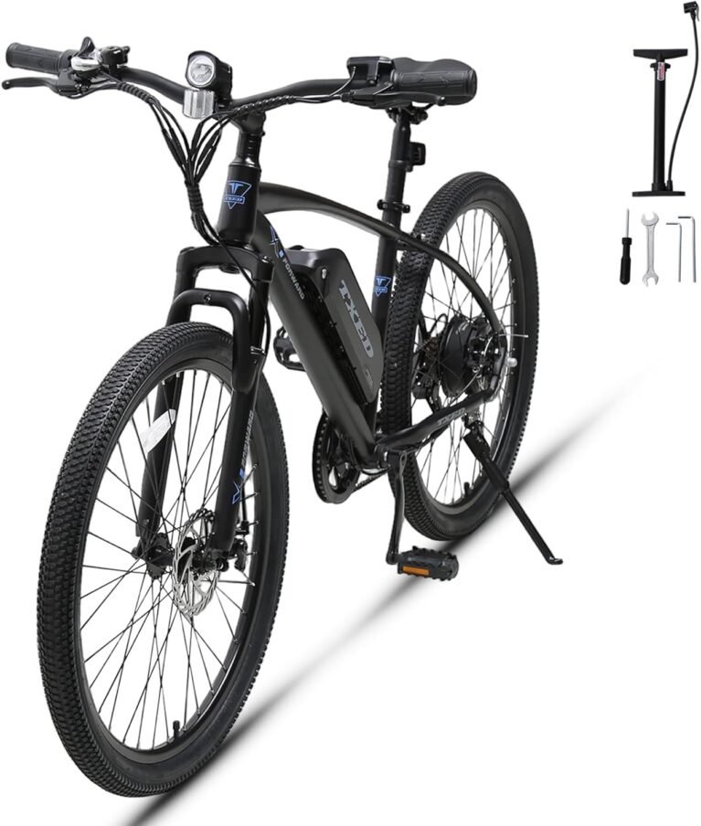 Electric Bike for Adults, 27.5 Inch Electric Mountain Bike, 250W Motor, 36V 13Ah Battery, 50km Range, Shimano 7 Speed, UK Road Legal E-Bikes