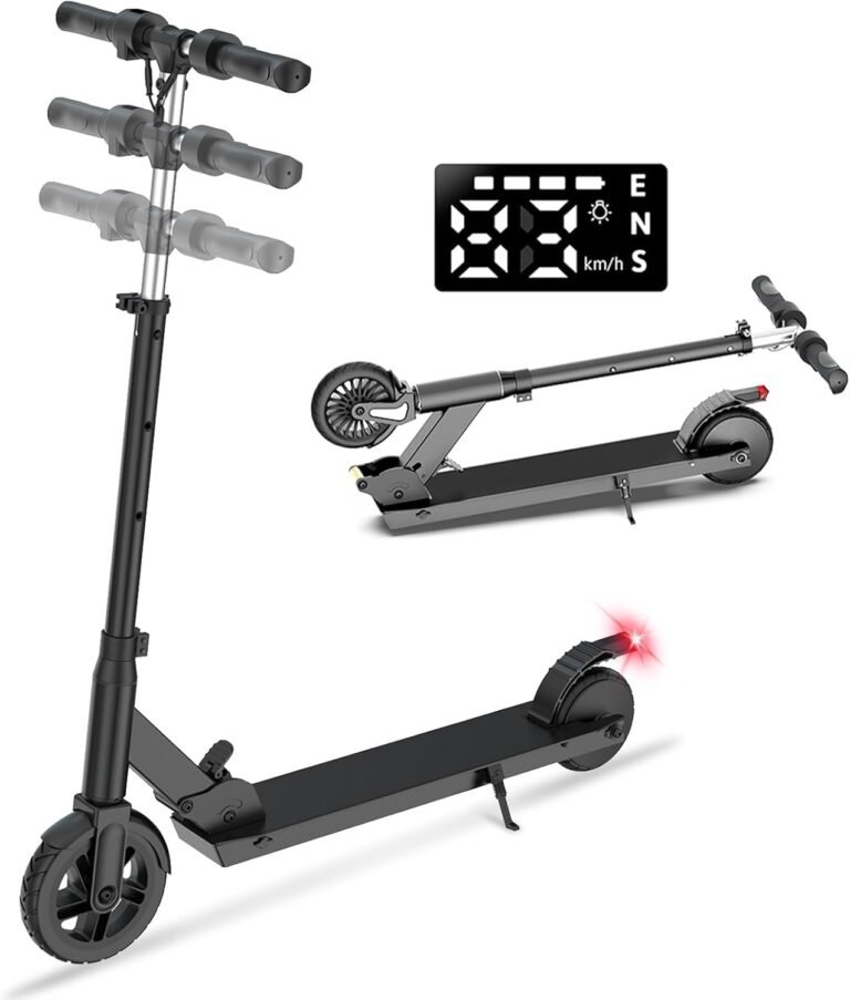 Electric Scooter for Kids Age 6-12-16, Foldable Kids Scooter 150W Motor Up to 18 KM/H 13 KM Range Adjustable Height 3 Speed Mode LED Display Lightweight Kids E-Scooter