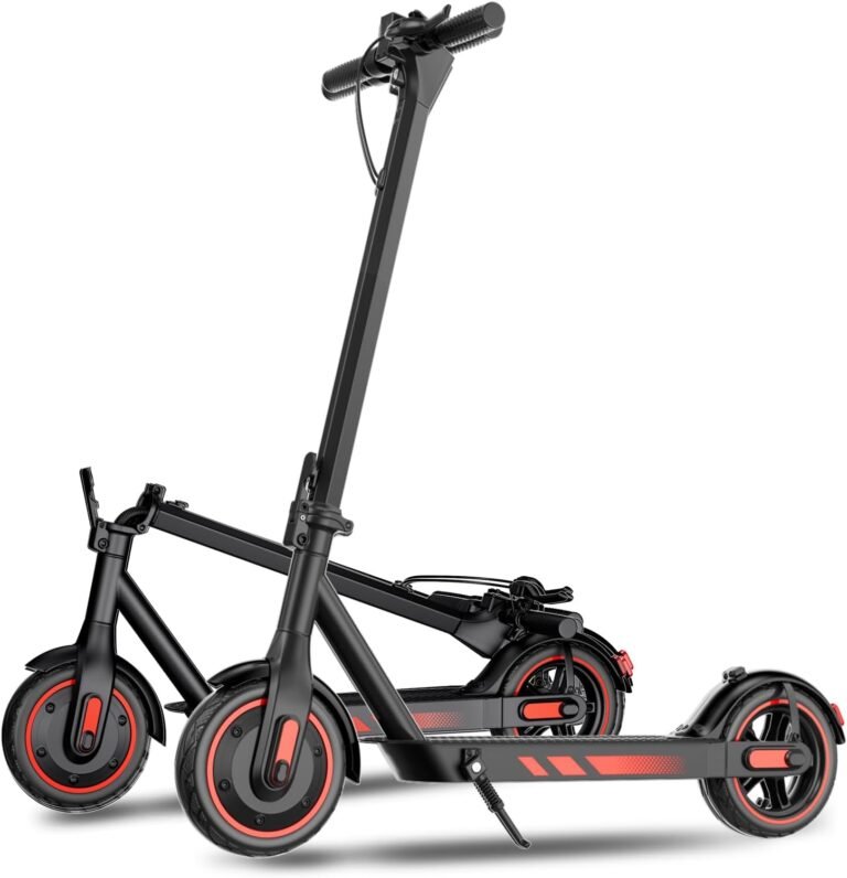 Electric Scooter, 8.5" 10" Tires, 350W/500W Motor, Up to 25km/h and 35/37/38/48km Long-Range, Folding E-Scooter for Adults with Drum Braking System, App Control