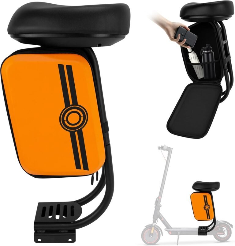 Adult Electric Scooter Seat, Compatible with Xiaomi M365/Pro Series, Electric Scooter Accessory Seat with Storage Bag, Waterproof, Drill-Free Installation, Supports up to 120kg