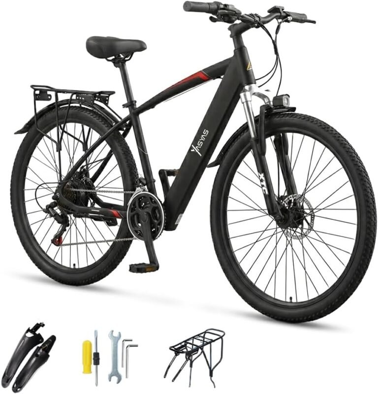 EMTB 21-Speed Electric Mountain Bike, 26-Inch Wheels, Aluminium Frame, Front Suspension E-Bike X7, Black