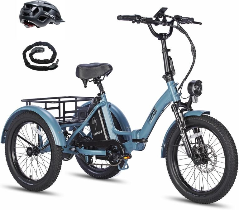Fafrees F20 Mate E-Bike, 20-Inch Foldable Electric Trike, 18.2Ah/21AH/25AH Removable Battery, Electric Cargo Tricycle for Adults Senior, 15.5MPh, Range 110km/130km/150km