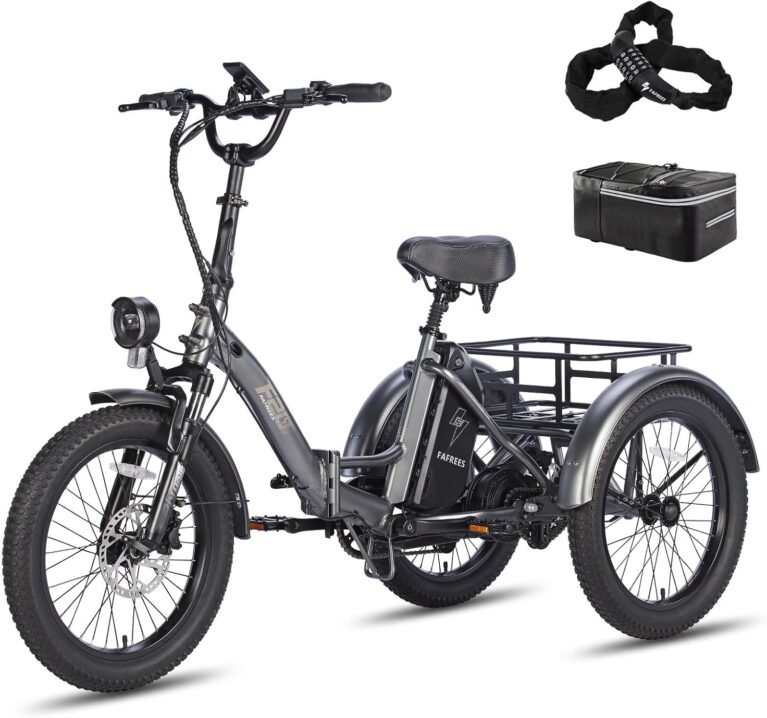 Fafrees F20 MATE Electric Tricycle Adults, Foldable Electric Trike Cargo Ebike, Hydraulic Brakes Fat Tire 3 Wheel Electric Bike for Men & Women