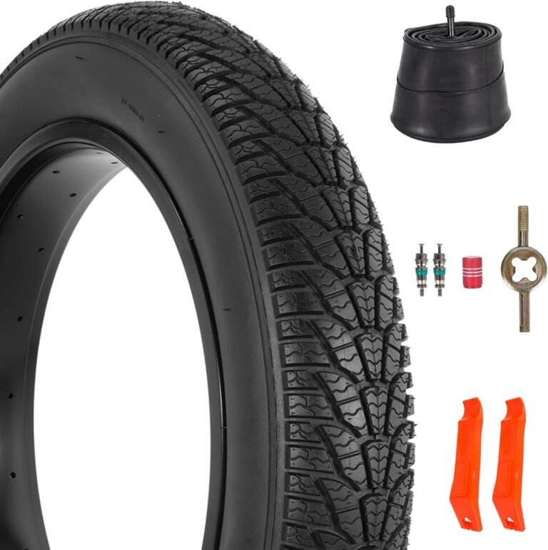 2-Pack 26x4.0 Fat Bike Tire, 26 Inch Mountain Bike Tires & Tubes Set, Folding Replacement Bicycle Tires with Tire Levers for Off-Road Bike and Ebike