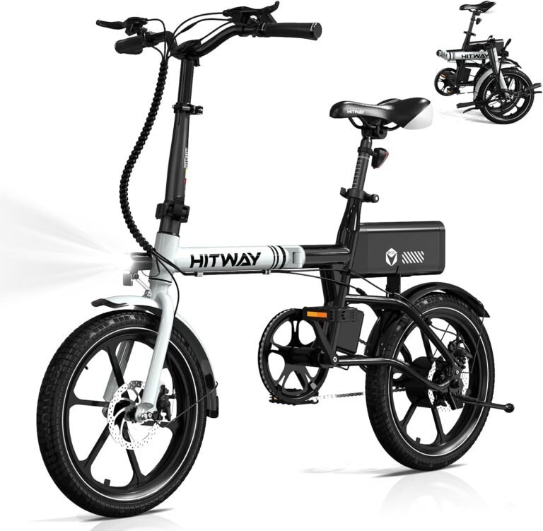 HITWAY E Bike 16/20 Inch Folding Electric Bike, with 250W Motor, up to 25km/h, 36V 9Ah Li-ion Battery, Range 35-70/40-65km, Urban Commuter Electric Bicycle Ebike for Adults