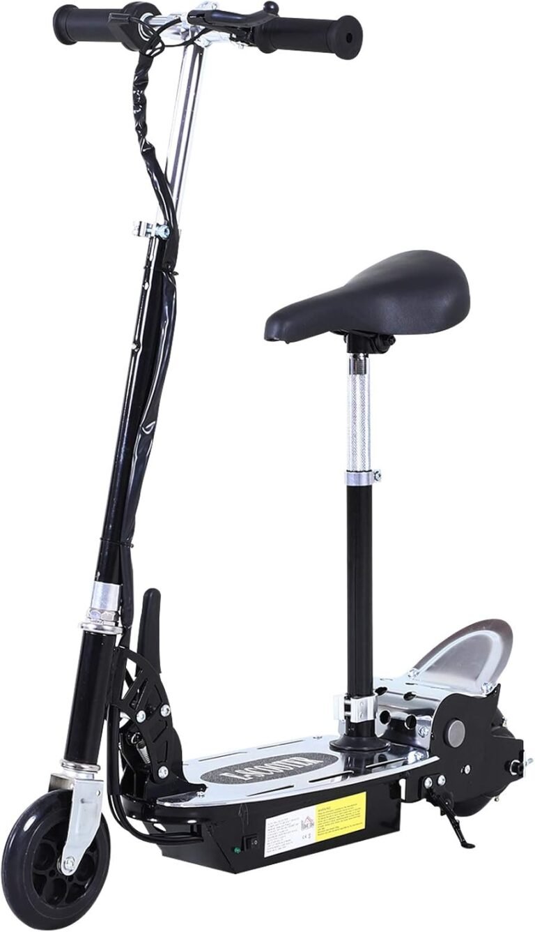 HOMCOM Electric Scooter for Kids, Folded Powdered Scooters for Ages 7-12 Years w/ 120W Motor, Up to 10km/h, 8km Range, Adjustable Ride on Toy