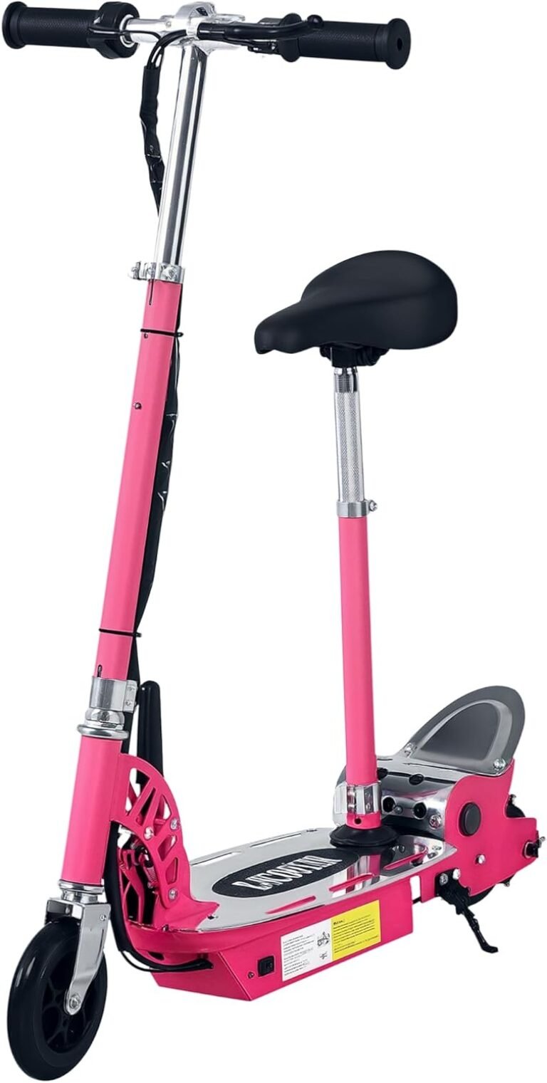 HOMCOM Electric Scooter for Kids, Folded Powdered Scooters for Ages 7-12 Years w/ 120W Motor, Up to 10km/h, 8km Range, Adjustable Ride on Toy