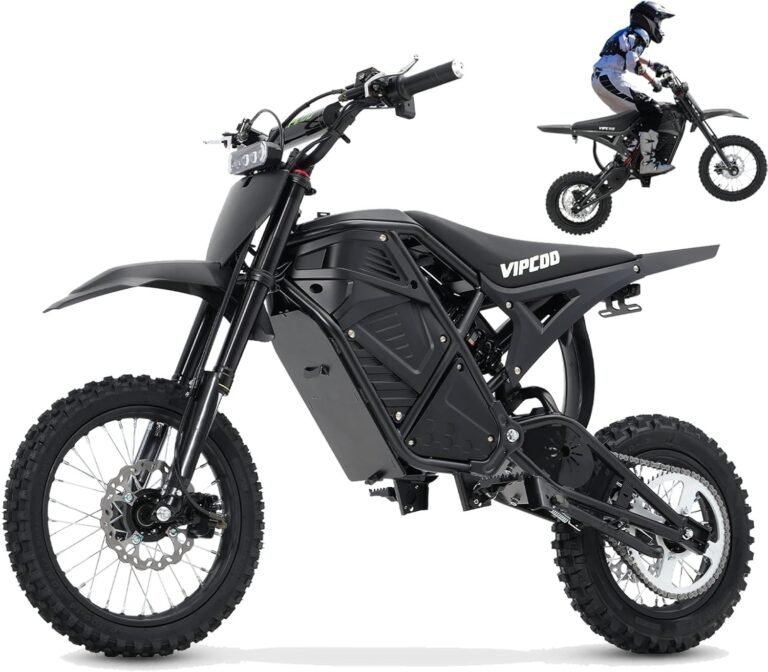 iENYRID Electric Dirt Bike for Adults Teens,VIPCOO H3 Electric Motorcycle for Kids 220Nm Motor-60° Slope,48V/23Ah Removable Battery,Dual Hydraulic Brakes & Full Suspension Fit Age 13+