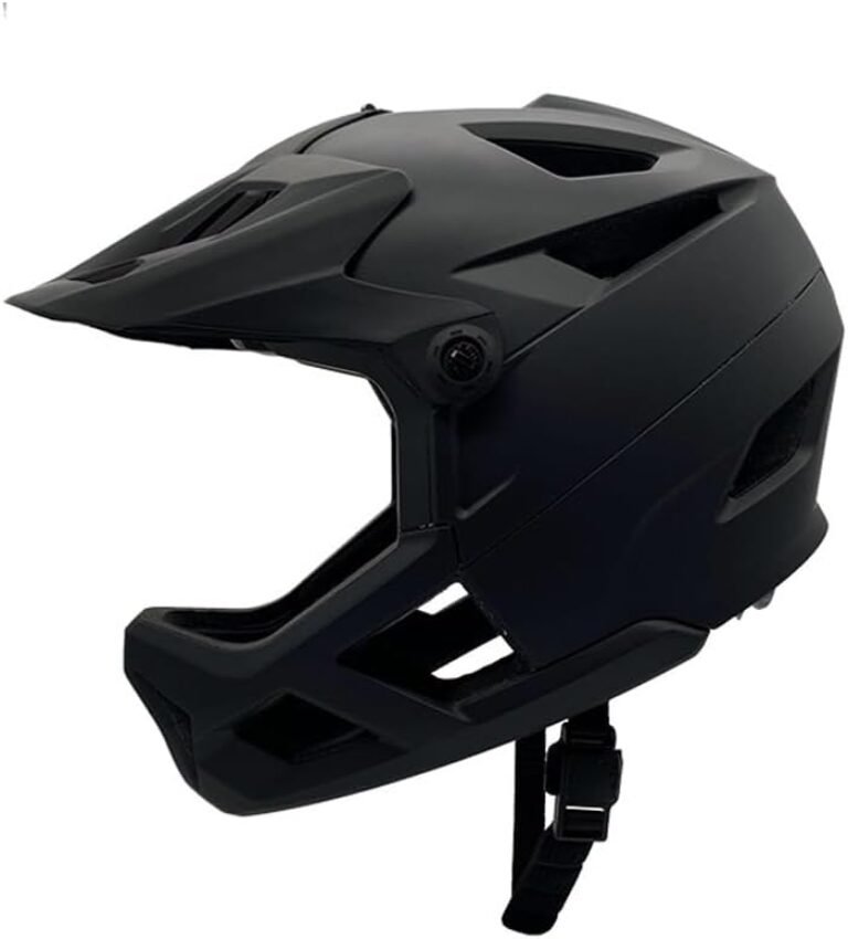 Lixada Full Face Helmet for Adult, Mountain Bike Helmet for Men Women Lightweight Adjustable Visor and Goggle Port 55-59CM