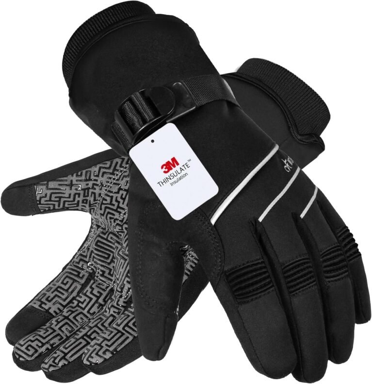 MOREOK Waterproof & Windproof Winter Gloves for Men and Women,-30°F 3M Thinsulate Thermal Gloves Touch Screen Warm Gloves for Skiing,Cycling,Motorcycle,Running,Outdoor Sports