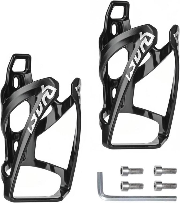 OIENNI 2 Pack Bike Water Bottle Cage, Lightweight Bicycle Bottle Holder, Universal Bike Cup Holder Rack for Road/Mountain Bike