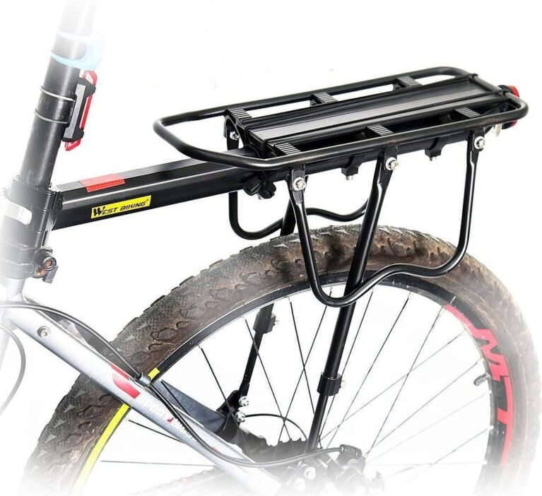 Queta Rear Bike Rack, Adjustable Aluminium Alloy, Maximum Load 50kg with Reflector