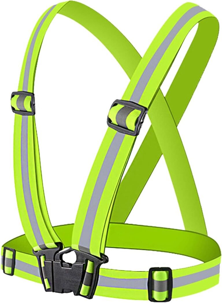 Reflective Vest Adjustable Running Safety Gear High Visibility Safety Vest High Vis Straps High Vis Belt Bike Reflective Belt Night Walking Accessories For Cycling Running Men Women Kids Childern