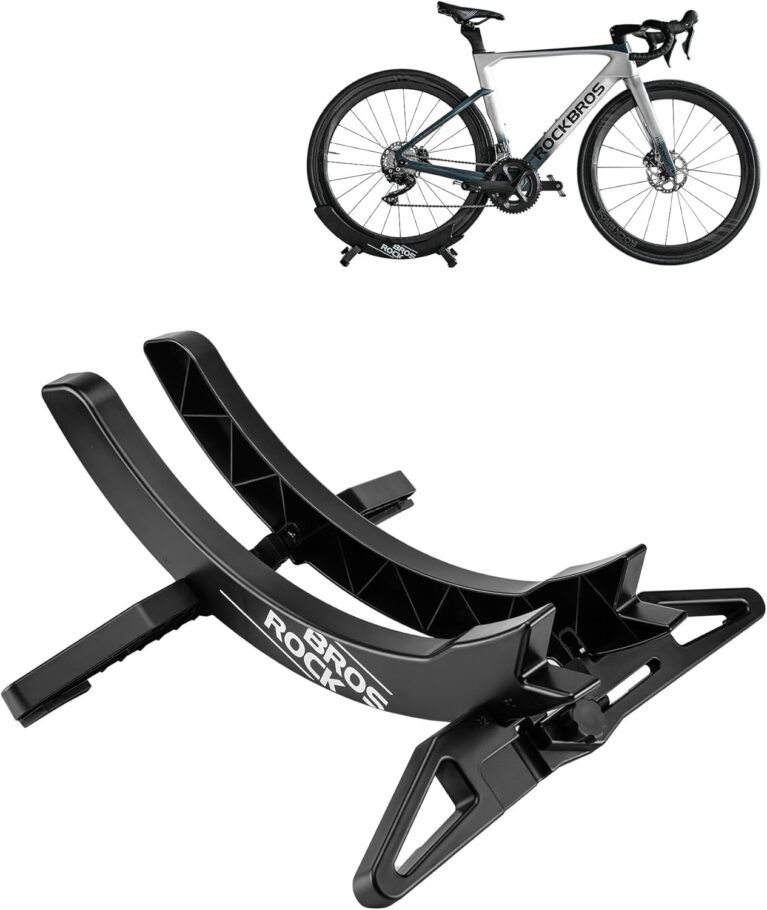 ROCKBROS Bicycle Floor Parking Rack Stand for all 26-80mm Wide Bicycle Tires Road Bike and Mountain Bike Indoor and Outdoor Repair Bike Rack Stand for Storage and Garage