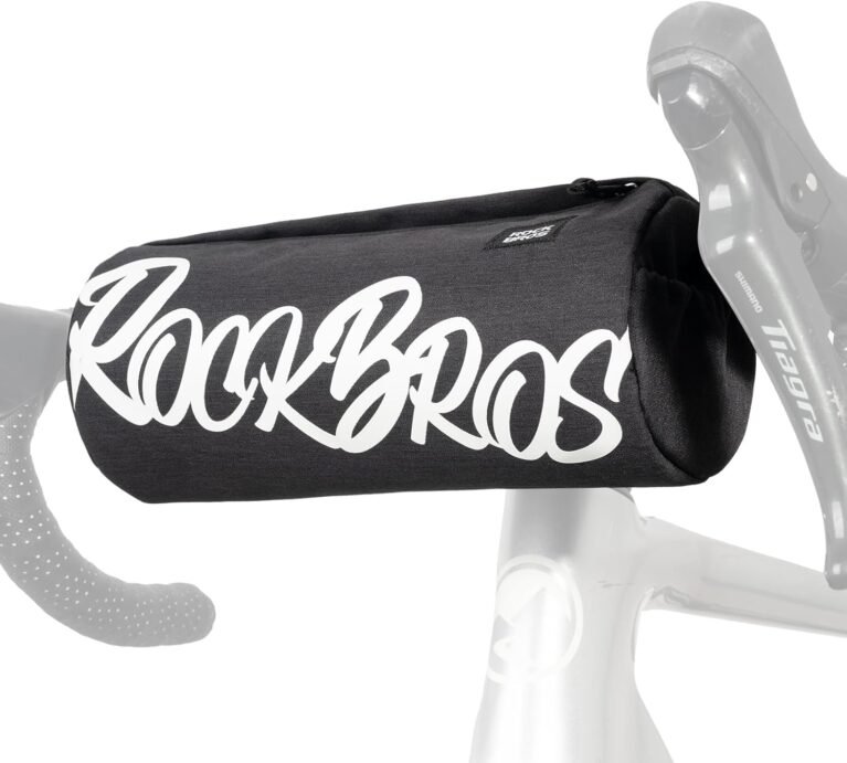 ROCKBROS Handlebar Bag Bike Handlebar Bag Small Pack with Shoulder Strap for MTB, Gravel, Scooter, E-Bike, 2L Black