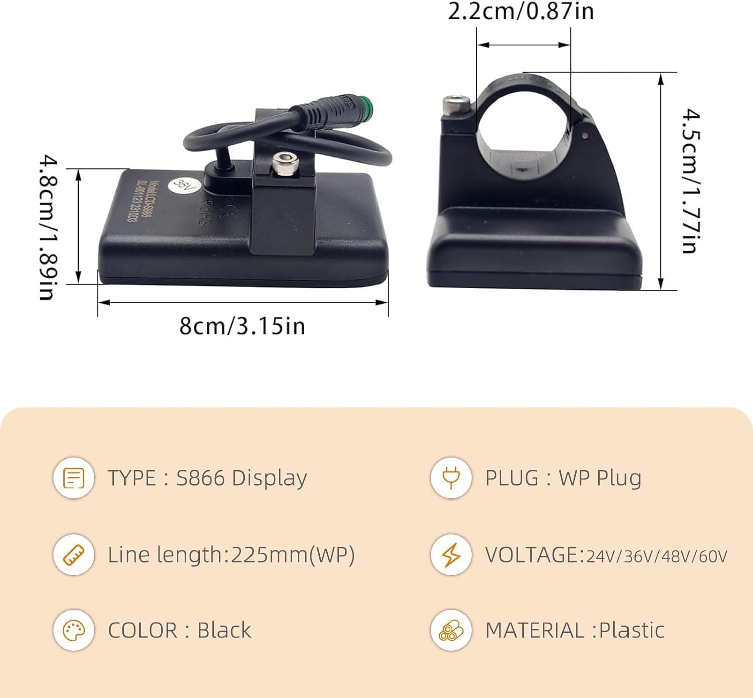 S866 Electric Bike Parts