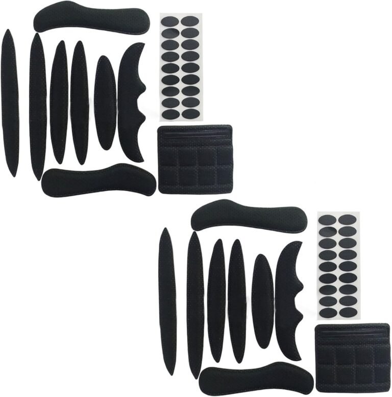 2 Sets Anti-Collision Bicycle Helmet Pad Protective Helmet Foam Padding Kit Soft Comfortable Bicycle Lining Sponge for Motorcycle Cycling (Black)